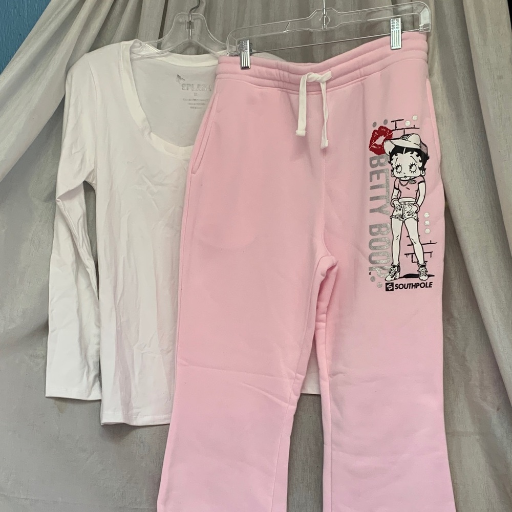 South Pole Pink Betty Boop Graphic Track Pants